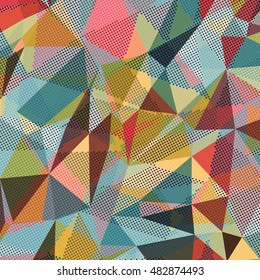 Abstract background with triangles and colorful geometric shapes. Texture pattern for covers, banners, booklets, etc. For web or printed media.