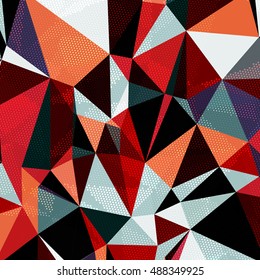 Abstract background with triangles and colorful geometric shapes. Texture pattern for covers, banners, booklets, etc. For web or printed media.