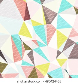 Abstract background with triangles and colorful geometric shapes. Texture pattern for covers, banners, booklets, etc. For web or printed media.