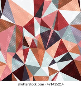 Abstract background with triangles and colorful geometric shapes. Texture pattern for covers, banners, booklets, etc. For web or printed media.