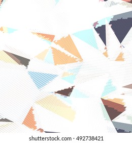 Abstract background with triangles and colorful geometric shapes. Texture pattern for covers, banners, booklets, etc. For web or printed media.