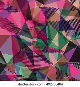 Abstract background with triangles and colorful geometric shapes. Texture pattern for covers, banners, booklets, etc. For web or printed media.