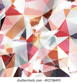 Abstract background with triangles and colorful geometric shapes. Texture pattern for covers, banners, booklets, etc. For web or printed media.