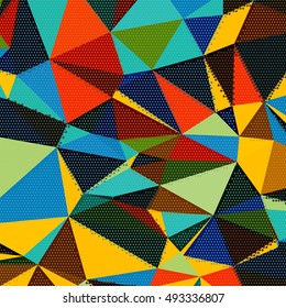 Abstract background with triangles and colorful geometric shapes. Texture pattern for covers, banners, booklets, etc. For web or printed media.