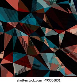 Abstract background with triangles and colorful geometric shapes. Texture pattern for covers, banners, booklets, etc. For web or printed media.