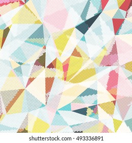 Abstract background with triangles and colorful geometric shapes. Texture pattern for covers, banners, booklets, etc. For web or printed media.