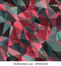 Abstract background with triangles and colorful geometric shapes. Texture pattern for covers, banners, booklets, etc. For web or printed media.