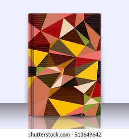 Abstract background with triangles and colorful geometric shapes. Texture pattern for covers, banners, booklets, etc. For web or printed media.