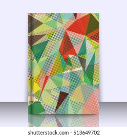 Abstract background with triangles and colorful geometric shapes. Texture pattern for covers, banners, booklets, etc. For web or printed media.