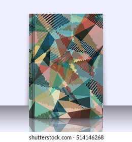 Abstract background with triangles and colorful geometric shapes. Texture pattern for covers, banners, booklets, etc. For web or printed media.