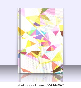 Abstract background with triangles and colorful geometric shapes. Texture pattern for covers, banners, booklets, etc. For web or printed media.