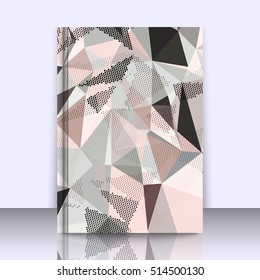 Abstract background with triangles and colorful geometric shapes. Texture pattern for covers, banners, booklets, etc. For web or printed media.