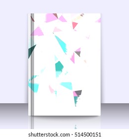 Abstract background with triangles and colorful geometric shapes. Texture pattern for covers, banners, booklets, etc. For web or printed media.
