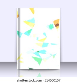 Abstract background with triangles and colorful geometric shapes. Texture pattern for covers, banners, booklets, etc. For web or printed media.