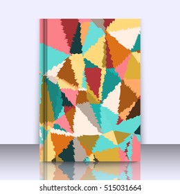 Abstract background with triangles and colorful geometric shapes. Texture pattern for covers, banners, booklets, etc. For web or printed media.