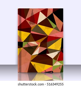 Abstract background with triangles and colorful geometric shapes. Texture pattern for covers, banners, booklets, etc. For web or printed media.