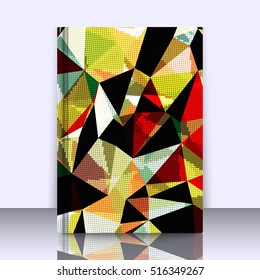 Abstract background with triangles and colorful geometric shapes. Texture pattern for covers, banners, booklets, etc. For web or printed media.