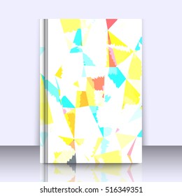 Abstract background with triangles and colorful geometric shapes. Texture pattern for covers, banners, booklets, etc. For web or printed media.