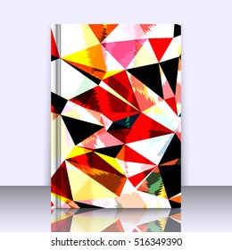 Abstract background with triangles and colorful geometric shapes. Texture pattern for covers, banners, booklets, etc. For web or printed media.