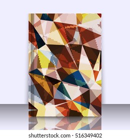 Abstract background with triangles and colorful geometric shapes. Texture pattern for covers, banners, booklets, etc. For web or printed media.