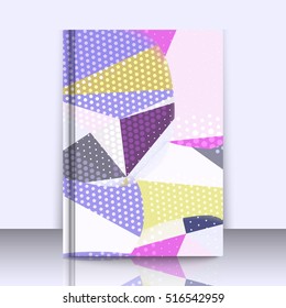 Abstract background with triangles and colorful geometric shapes. Texture pattern for covers, banners, booklets, etc. For web or printed media.