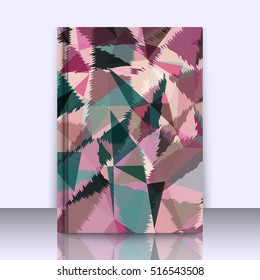 Abstract background with triangles and colorful geometric shapes. Texture pattern for covers, banners, booklets, etc. For web or printed media.