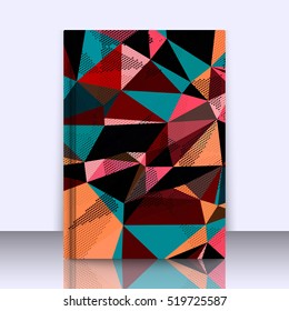 Abstract background with triangles and colorful geometric shapes. Texture pattern for covers, banners, booklets, etc. For web or printed media.