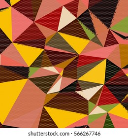 Abstract background with triangles and colorful geometric shapes. Texture pattern for covers, banners, booklets, etc. For web or printed media.