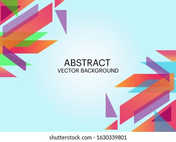 Abstract background with triangles and different colors. Vector illustration