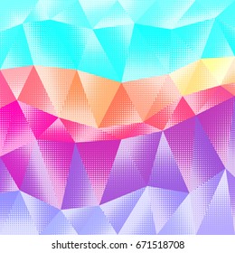 Abstract background of triangles and dots. Tints of geometric shapes.