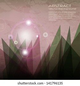 Abstract background with triangles and flares