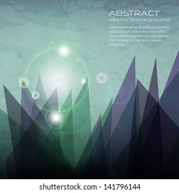 Abstract background with triangles and flares