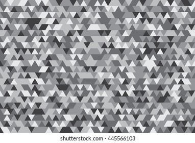 Abstract background of the triangles. The gradation of gray. Gray hues.