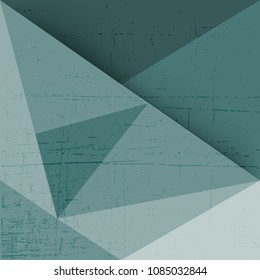 Abstract background with triangles in grunge style.