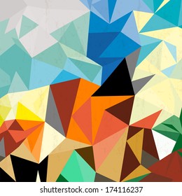 abstract background, with triangles, grungy