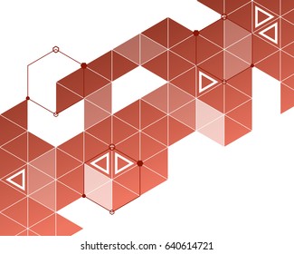 
Abstract background with triangles and hexagons vector design