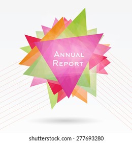 Abstract Background with Triangles and Lines. Annual Report Concept. Vector Illustration
