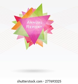 Abstract Background with Triangles and Lines. Annual Report Concept. Vector Illustration