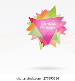 Abstract Background with Triangles and Lines. Annual Report Concept. Vector Illustration