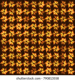 Abstract background of triangles on dark fone. Vector illustration