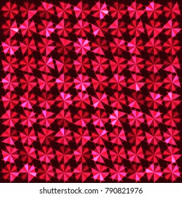 Abstract background of triangles on dark fone. Vector illustration