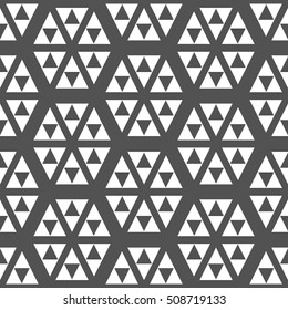Abstract background with triangles on a white background. Monochrome image.