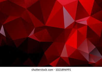 Abstract background of triangles. Red, Black, bright multicolor background