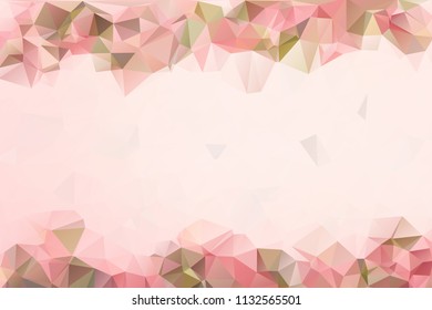 Abstract background of triangles. Red, yellow on a white background.
