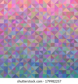 Abstract background from triangles in shades of pink and blue
