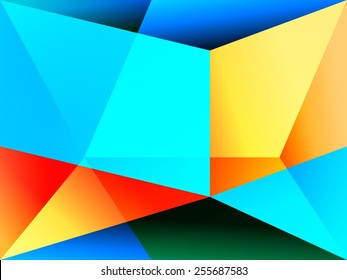 Abstract background with triangles and square shapes