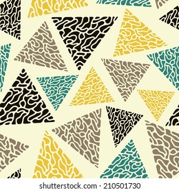 Abstract background with triangles. Textile pattern.