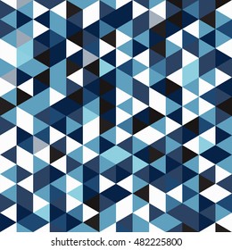 abstract background of triangles -vector illustration. Marine background made of triangles.