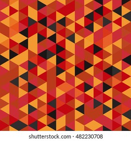 abstract background of triangles -vector illustration. Autumn background made of triangles.