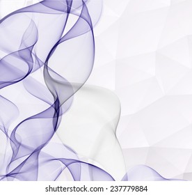 Abstract background with triangles and violet waves 